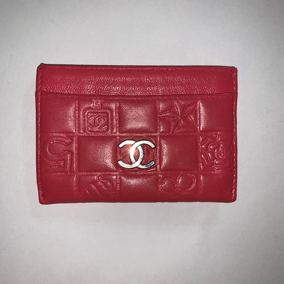 RARE! bubble gum pink CHANEL credit card wallet - Picture 2 of 10